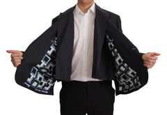 Dolce & Gabbana Sleek Double Breasted Navy Linen Blazer - Retail Flare