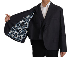 Dolce & Gabbana Sleek Double Breasted Navy Linen Blazer - Retail Flare