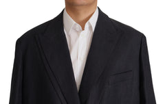 Dolce & Gabbana Sleek Double Breasted Navy Linen Blazer - Retail Flare