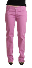Jacob Cohen Elegant Tapered Pink Denim Jeans - Retail Flare