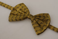 Dolce & Gabbana Elegant Gold Silk Bow Tie - Retail Flare