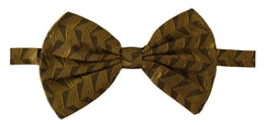 Dolce & Gabbana Elegant Gold Silk Bow Tie - Retail Flare