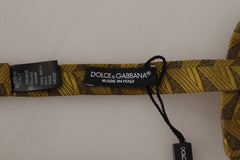 Dolce & Gabbana Elegant Gold Silk Bow Tie - Retail Flare