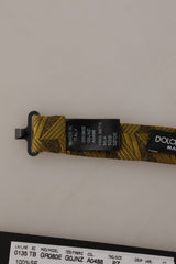 Dolce & Gabbana Elegant Gold Silk Bow Tie - Retail Flare