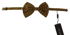 Dolce & Gabbana Elegant Gold Silk Bow Tie - Retail Flare