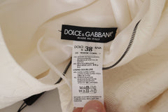 Dolce & Gabbana Exquisite Jacquard Midi Dress in White - Retail Flare
