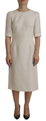 Dolce & Gabbana Exquisite Jacquard Midi Dress in White - Retail Flare