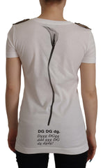 Dolce & Gabbana Elegant Floral Crewneck Cotton Tee - Retail Flare