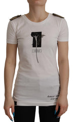 Dolce & Gabbana Elegant Floral Crewneck Cotton Tee - Retail Flare