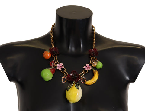 Dolce & Gabbana Chic Gold Statement Sicily Fruit Necklace - Retail Flare