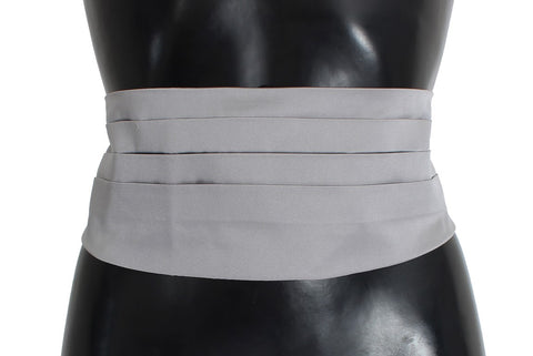 Dolce & Gabbana Elegant Silk Gray Cummerbund - Retail Flare