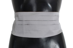 Dolce & Gabbana Elegant Silk Gray Cummerbund - Retail Flare