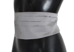Dolce & Gabbana Elegant Silk Gray Cummerbund - Retail Flare