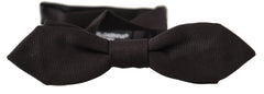 Dolce & Gabbana Elegant Black Silk Bow Tie - Retail Flare