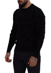 Dolce & Gabbana Elegant Black Logo Wool Sweater - Retail Flare