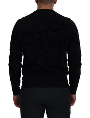 Dolce & Gabbana Elegant Black Logo Wool Sweater - Retail Flare