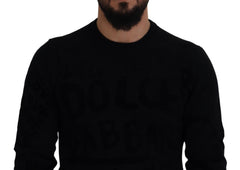 Dolce & Gabbana Elegant Black Logo Wool Sweater - Retail Flare