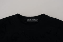 Dolce & Gabbana Elegant Black Logo Wool Sweater - Retail Flare