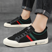 Logan | Retro Stripe Knit Sneakers