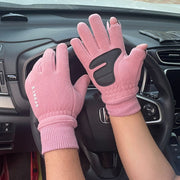 Outdoor Ski Riding Gloves | Pink Variant with Velvet Thickened Design