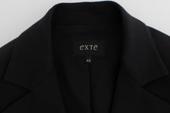 Exte Chic Black Stretch Blazer with Gold Button Detail - Retail Flare