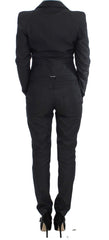 Exte Chic Gray Cotton Blend Pantsuit Ensemble - Retail Flare
