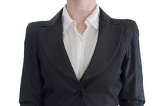 Exte Chic Gray Cotton Blend Pantsuit Ensemble - Retail Flare