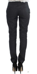 Exte Chic Gray Cotton Blend Pantsuit Ensemble - Retail Flare
