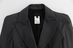 Exte Chic Gray Cotton Blend Pantsuit Ensemble - Retail Flare