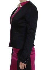Exte Chic Black and Pink Single-Breasted Blazer - Retail Flare