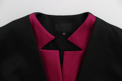 Exte Chic Black and Pink Single-Breasted Blazer - Retail Flare