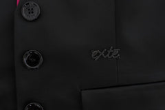 Exte Chic Black and Pink Single-Breasted Blazer - Retail Flare