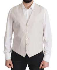 Dolce & Gabbana Elegant Light Gray Silk Blend Suit Jacket Set - Retail Flare