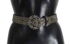 Dolce & Gabbana Embellished Sequined Wide Waist Belt - Retail Flare