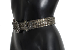 Dolce & Gabbana Embellished Sequined Wide Waist Belt - Retail Flare
