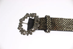 Dolce & Gabbana Embellished Sequined Wide Waist Belt - Retail Flare