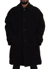 Dolce & Gabbana Elegant Black Alpaca Wool Blend Jacket - Retail Flare