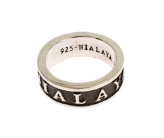 Nialaya Elegant Silver and Black Men's Sterling Ring - Retail Flare