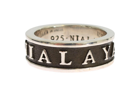 Nialaya Elegant Silver and Black Men's Sterling Ring - Retail Flare
