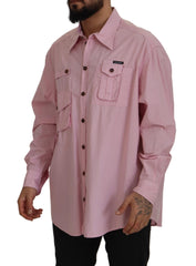 Dolce & Gabbana Elegant Pink Casual Cotton Shirt - Retail Flare