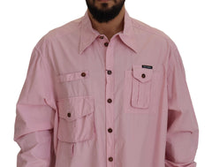 Dolce & Gabbana Elegant Pink Casual Cotton Shirt - Retail Flare