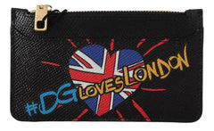 Dolce & Gabbana Elegant Leather Coin Wallet with Zip Closure - Retail Flare
