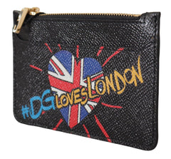 Dolce & Gabbana Elegant Leather Coin Wallet with Zip Closure - Retail Flare