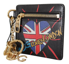Dolce & Gabbana Elegant Leather Coin Wallet With Keyring - Retail Flare