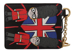 Dolce & Gabbana Elegant Leather Coin Wallet With Keyring - Retail Flare