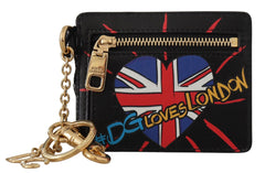 Dolce & Gabbana Elegant Leather Coin Wallet With Keyring - Retail Flare