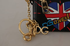 Dolce & Gabbana Elegant Leather Coin Wallet With Keyring - Retail Flare