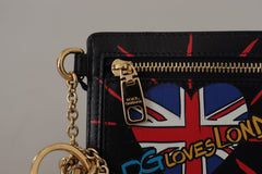Dolce & Gabbana Elegant Leather Coin Wallet With Keyring - Retail Flare