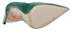 Dolce & Gabbana Emerald Elegance Leather Heels Pumps - Retail Flare