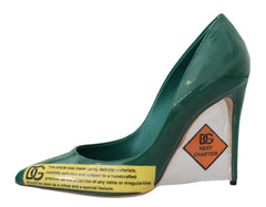 Dolce & Gabbana Emerald Elegance Leather Heels Pumps - Retail Flare